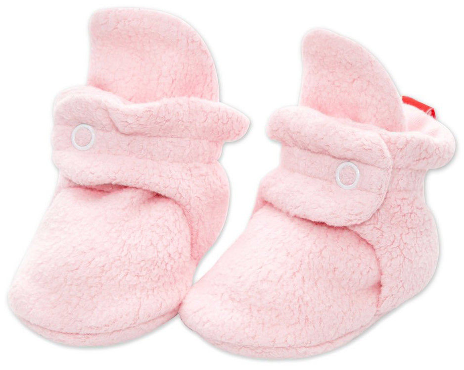 Zutano Cozie Fleece Baby Bootie - Baby Pink, 3m