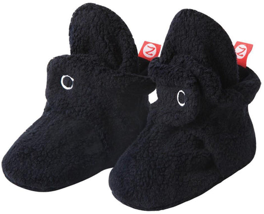 Zutano Cozie Fleece Baby Bootie - Black, 3m