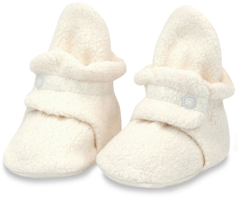 Zutano Cozie Fleece Baby Bootie - Cream, 3m