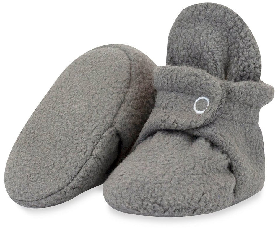 Zutano Cozie Fleece Baby Bootie - Gray, 6m