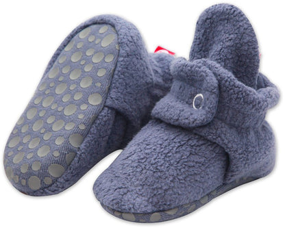 Zutano Cozie Fleece Gripper Baby Bootie - Denim Navy, 12m