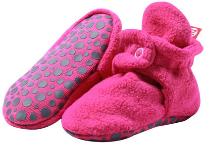 Zutano Cozie Fleece Gripper Baby Bootie - Fuchsia, 12m