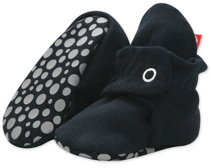 Zutano Organic Cotton Gripper Baby Bootie - Black, 12m